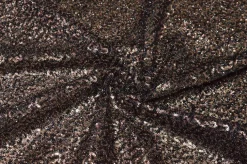 TESSUTO FONDO LUREX CON PAILLETTES CUCITE COLOR RAME