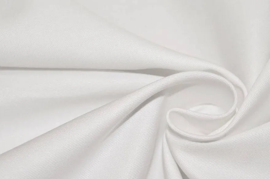 TESSUTO GABARDINE COTONE BIANCO