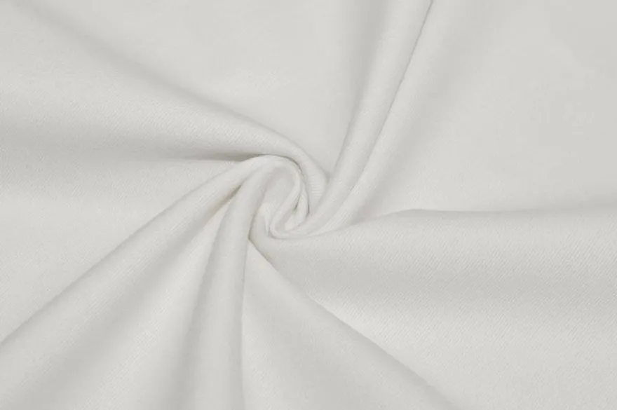 TESSUTO GABARDINE COTONE MISTO CASHMERE MANO PESCA COLOR NATURALE
