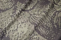 TESSUTO GABARDINE COTONE STREATCH FANTASIA ASTRATTA VERDE MILITARE