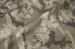 TESSUTO GABARDINE COTONE STREATCH FANTASIA FLOREALE CAMOUFLAGE