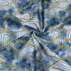TESSUTO GABARDINE ELASTICIZZATO FANTASIA ANIMALIER AVIO