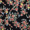 TESSUTO GABARDINE FANTASIA FLOREALE FONDO NERO 207