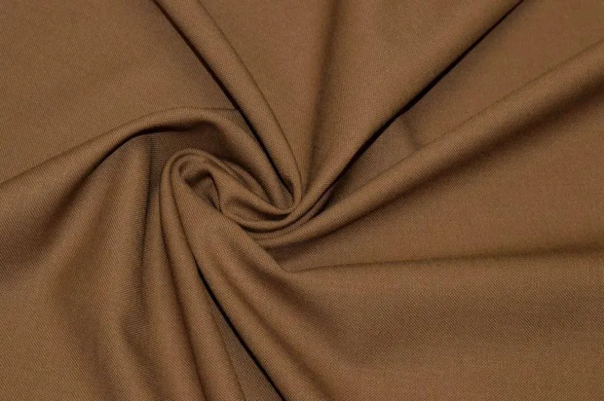 TESSUTO GABARDINE LANA STRETCH COLOR CAMMELLO