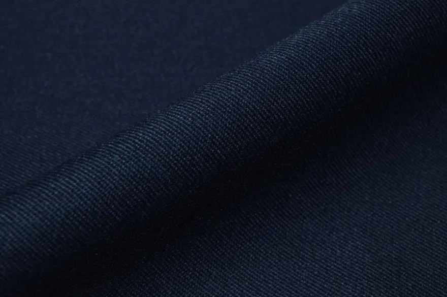 TESSUTO GABARDINE MISTO LANA STRETCH BLU