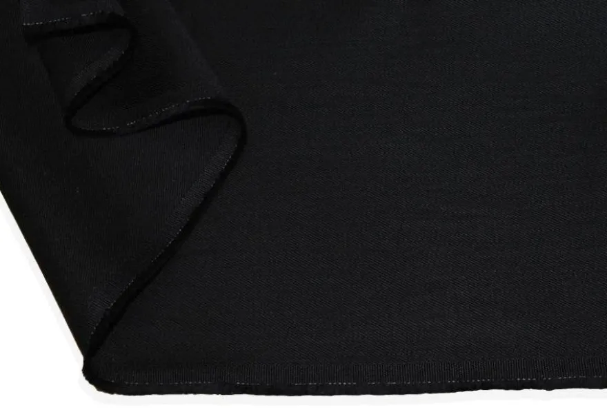 TESSUTO GABARDINE PURO COTONE PESANTE NERO