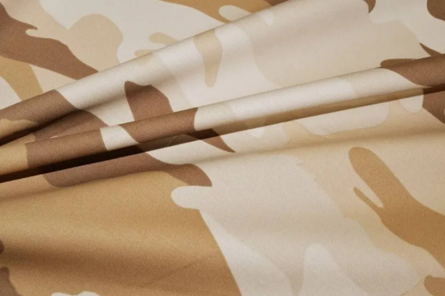 TESSUTO GABARDINE STREATCH FANTASIA MIMETICO SABBIA