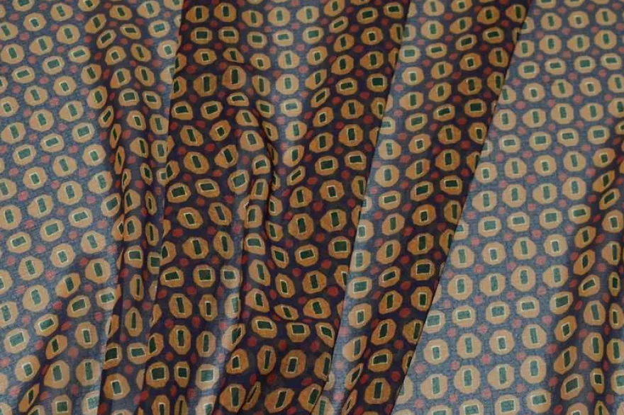 TESSUTO GEORGETTE FANTASIA GEOMETRICA