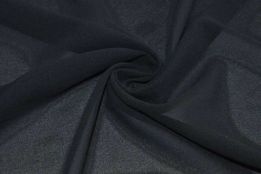TESSUTO GEORGETTE NERO