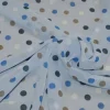 TESSUTO GEORGETTE POIS AZZURRO