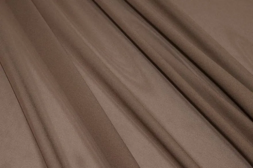 TESSUTO GEORGETTE PURA SETA COLOR FANGO