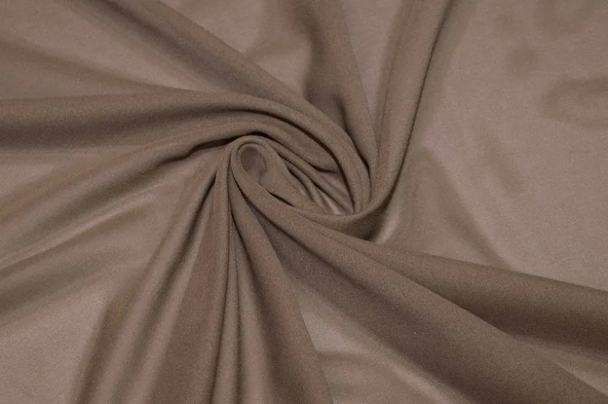TESSUTO GEORGETTE PURA SETA COLOR FANGO
