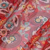 TESSUTO GEORGETTE PURA SETA DISEGNO CASHMERE ROSSO