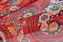 TESSUTO GEORGETTE PURA SETA DISEGNO CASHMERE ROSSO