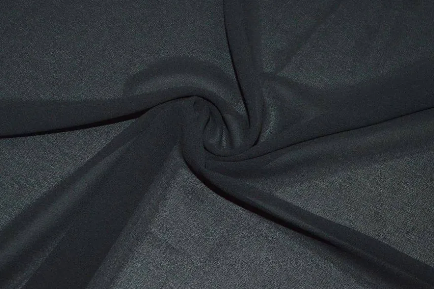 TESSUTO GEORGETTE VISCOSA STRETCH NERO
