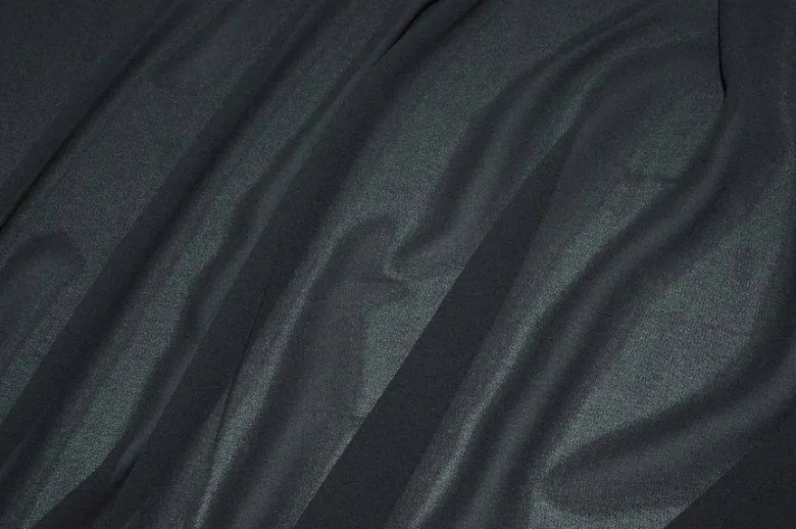 TESSUTO GEORGETTE VISCOSA STRETCH NERO