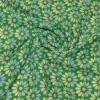 TESSUTO GOFFRATO DISEGNO FIORELLINO VERDE