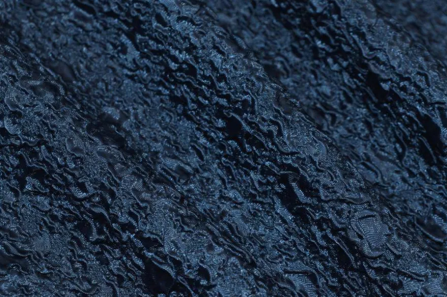 TESSUTO GOFFRATO STRETCH BLU