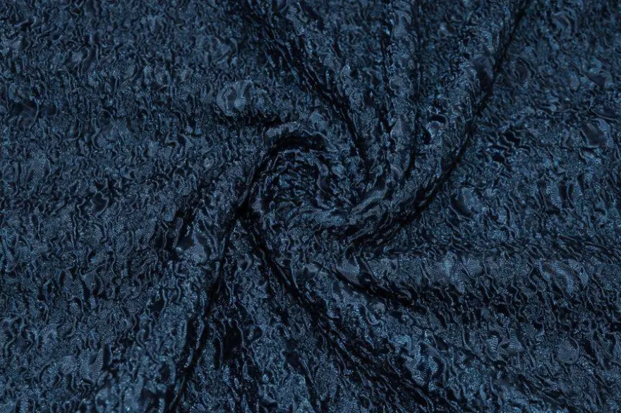 TESSUTO GOFFRATO STRETCH BLU