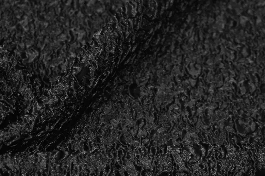 TESSUTO GOFFRATO STRETCH NERO