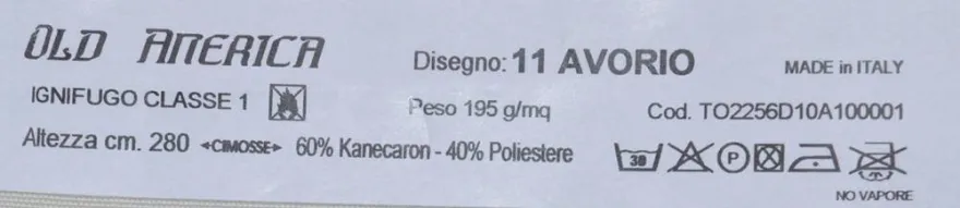TESSUTO IGNIFUGO TAPPEZZERIA AVORIO