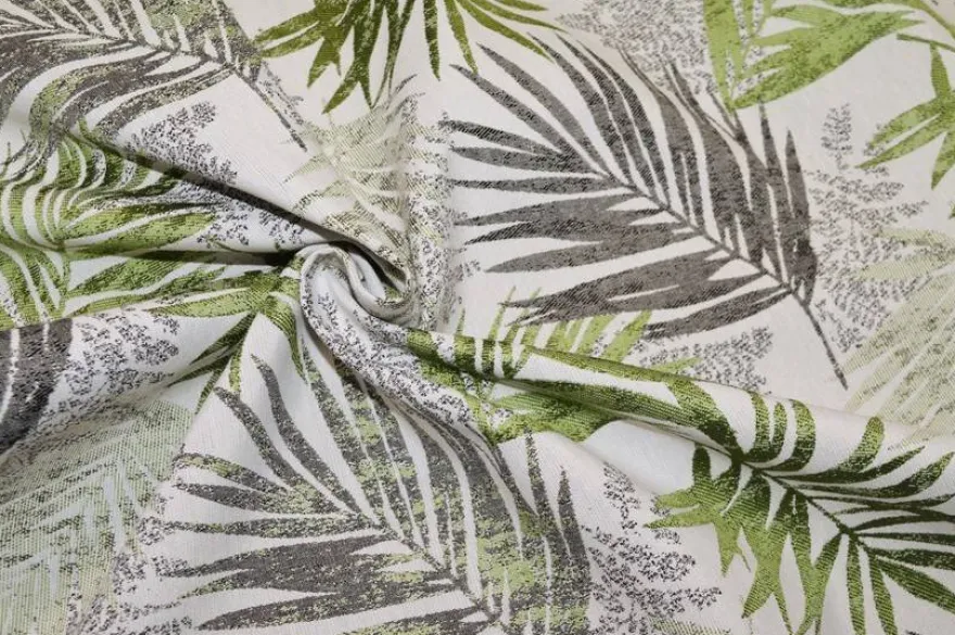 TESSUTO JACQUARD COORDINATO PALMA VERDE