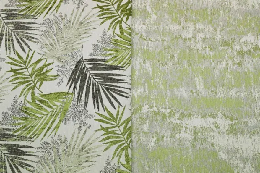 TESSUTO JACQUARD COORDINATO PALMA VERDE
