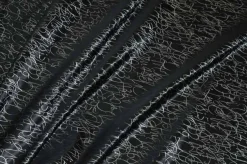 TESSUTO JACQUARD FANTASIA NERO ARGENTO 52