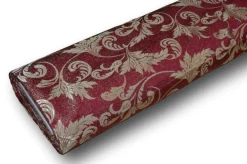 TESSUTO JACQUARD LUREX BORDEAUX/ORO