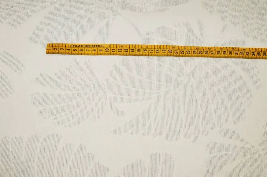 TESSUTO JACQUARD NATURALE FANTASIA PALME