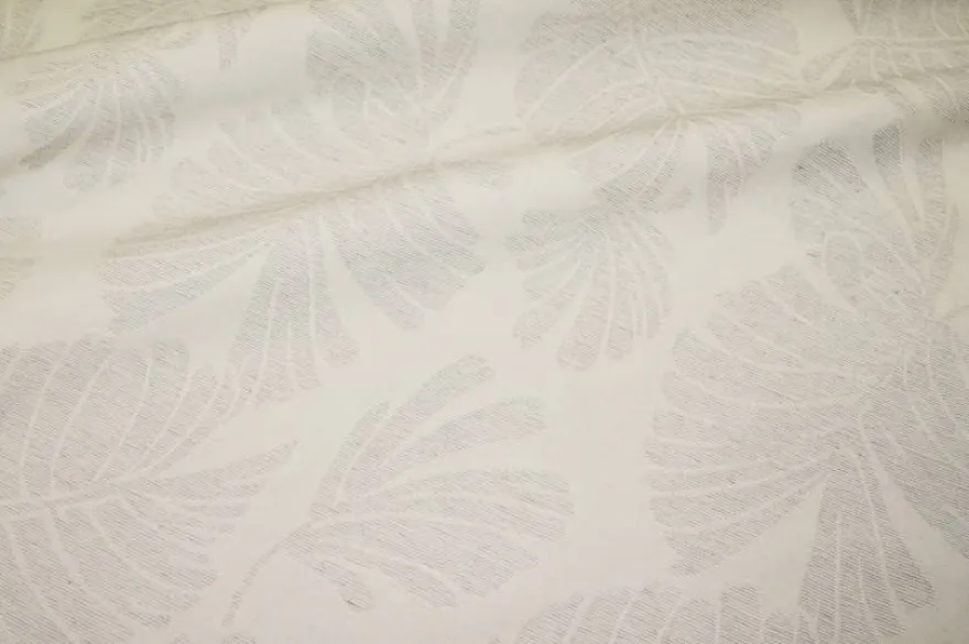 TESSUTO JACQUARD NATURALE FANTASIA PALME
