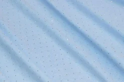 TESSUTO JEANS CON APPLICAZIONI STRASS