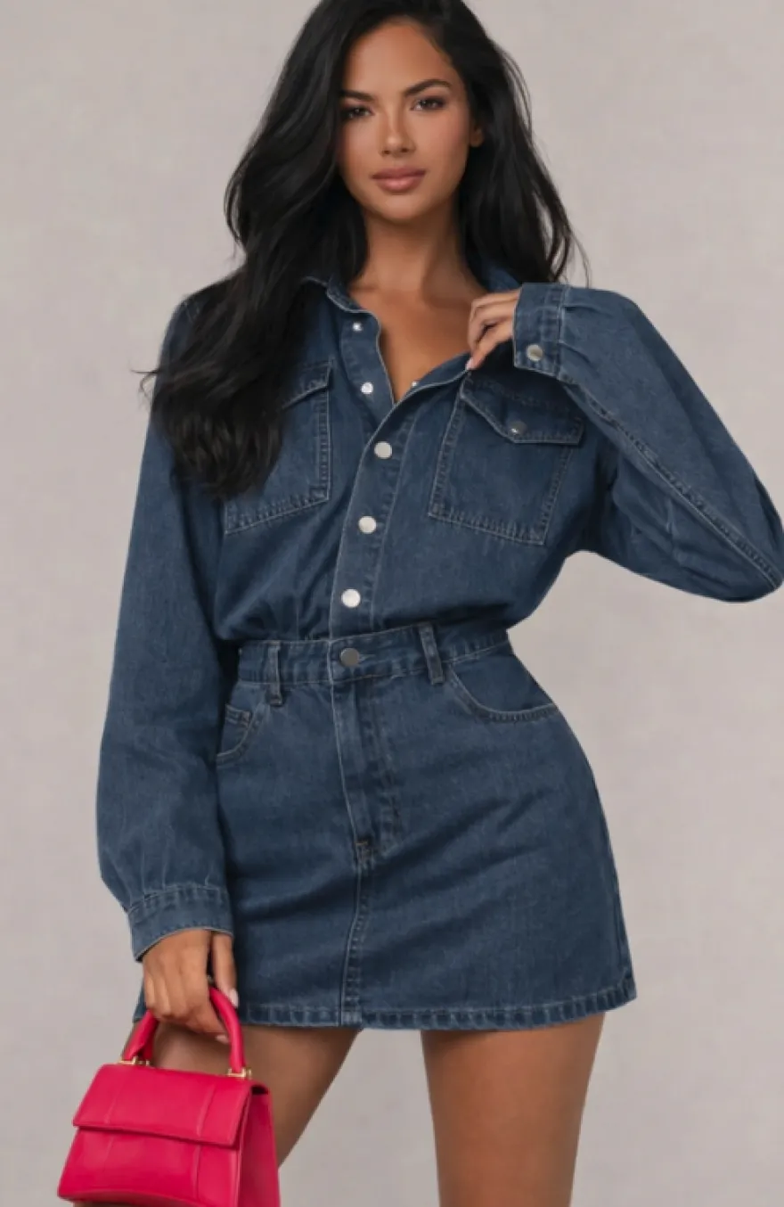 TESSUTO JEANS DENIM STREATCH BLU SCURO