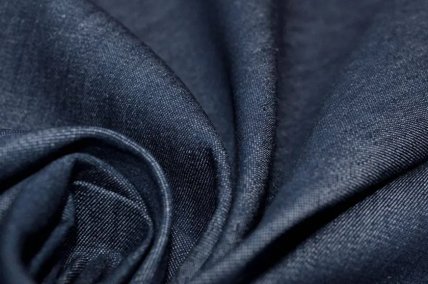 TESSUTO JEANS PURO COTONE BLU LEGGERO