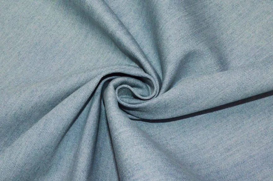 TESSUTO JEANS STRETCH AZZURRO CHIARO TRATTATO