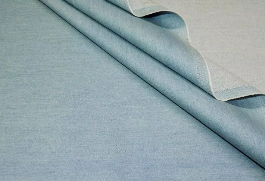 TESSUTO JEANS STRETCH AZZURRO CHIARO TRATTATO