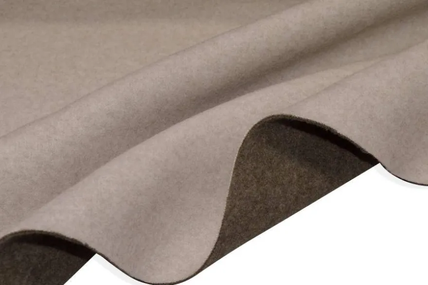 TESSUTO JERSEY DOUBLE MISTO CASHMERE BEIGE/NOCCIOLA