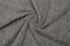 TESSUTO JERSEY LANA EFFETTO BOUCLE GRIGIO MELANGE