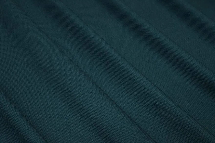 TESSUTO JERSEY LANA NIDO D'APE COLOR PETROLIO