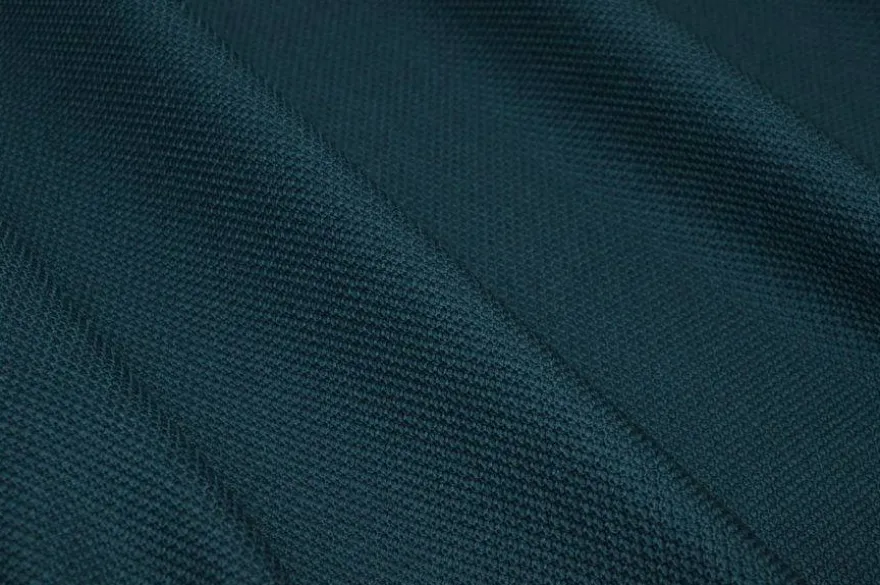 TESSUTO JERSEY LANA NIDO D'APE COLOR PETROLIO