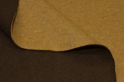 TESSUTO JERSEY MISTO LANA COTONE SENAPE MARRONE