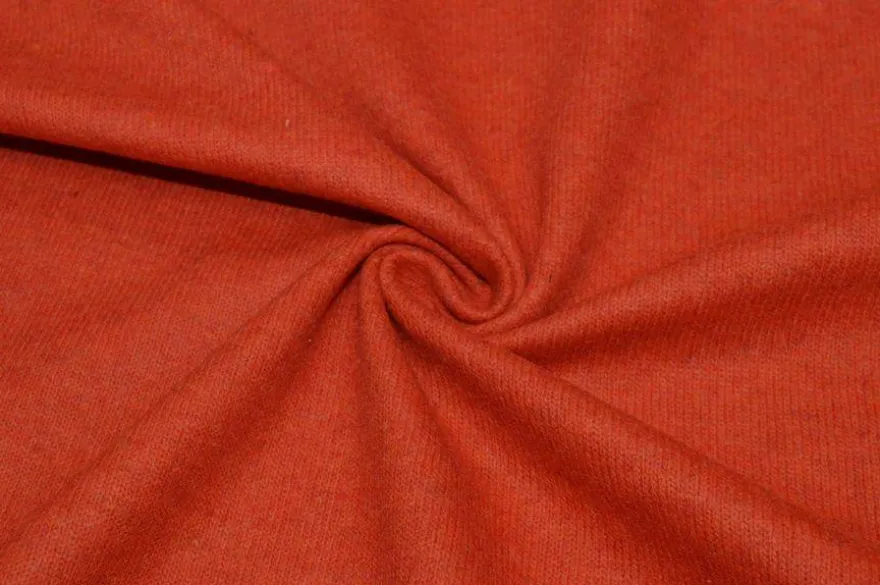 TESSUTO JERSEY MISTO LANA COTONE ARANCIO