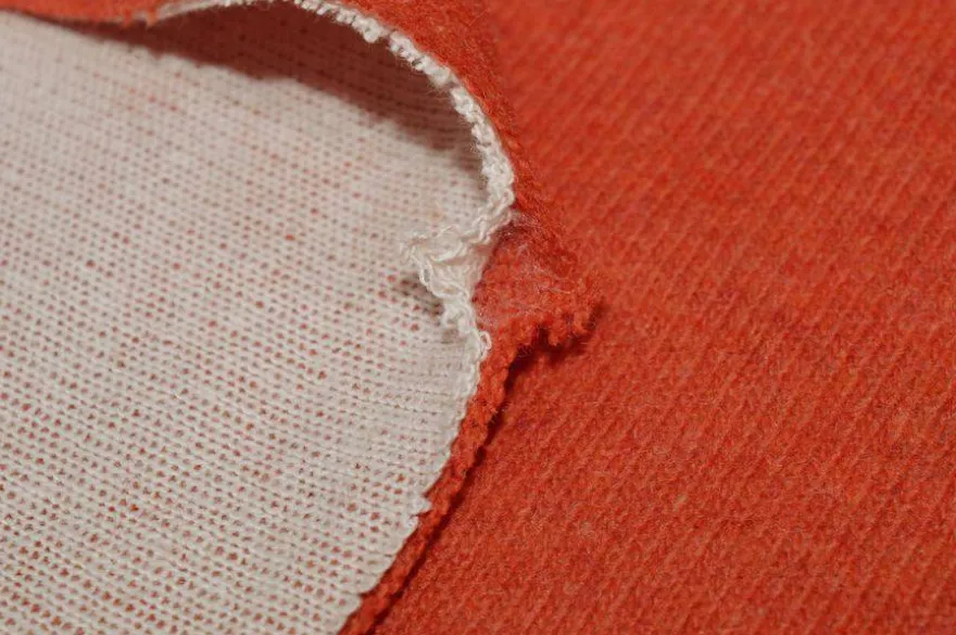 TESSUTO JERSEY MISTO LANA COTONE ARANCIO