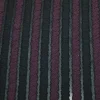 TESSUTO JERSEY NERO A RIGHE COLOR PRUGNA