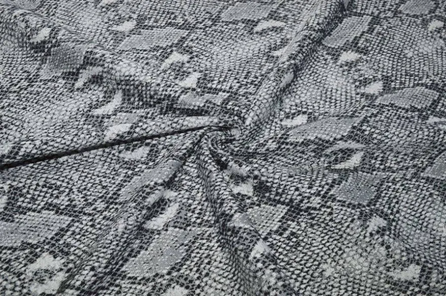 TESSUTO JERSEY PITONATO GRIGIO