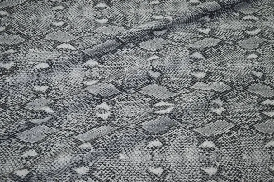 TESSUTO JERSEY PITONATO GRIGIO