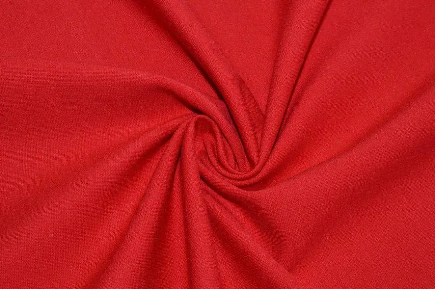 TESSUTO JERSEY PUNTO MILANO IN VISCOSA ROSSO