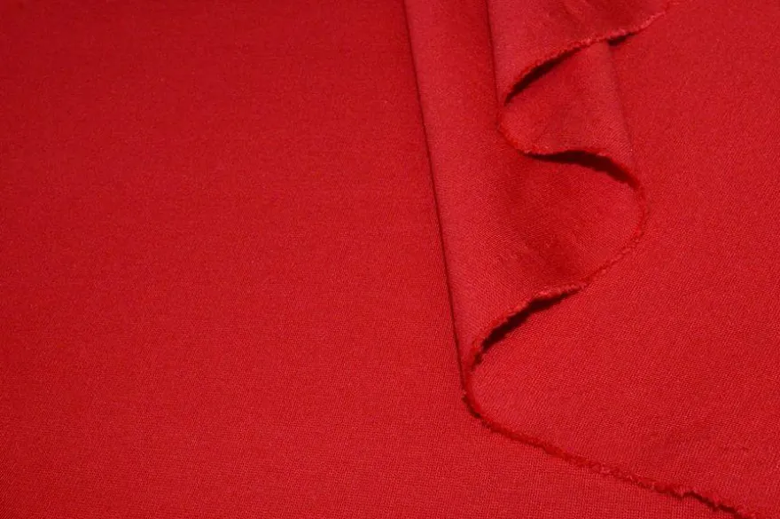 TESSUTO JERSEY PUNTO MILANO IN VISCOSA ROSSO