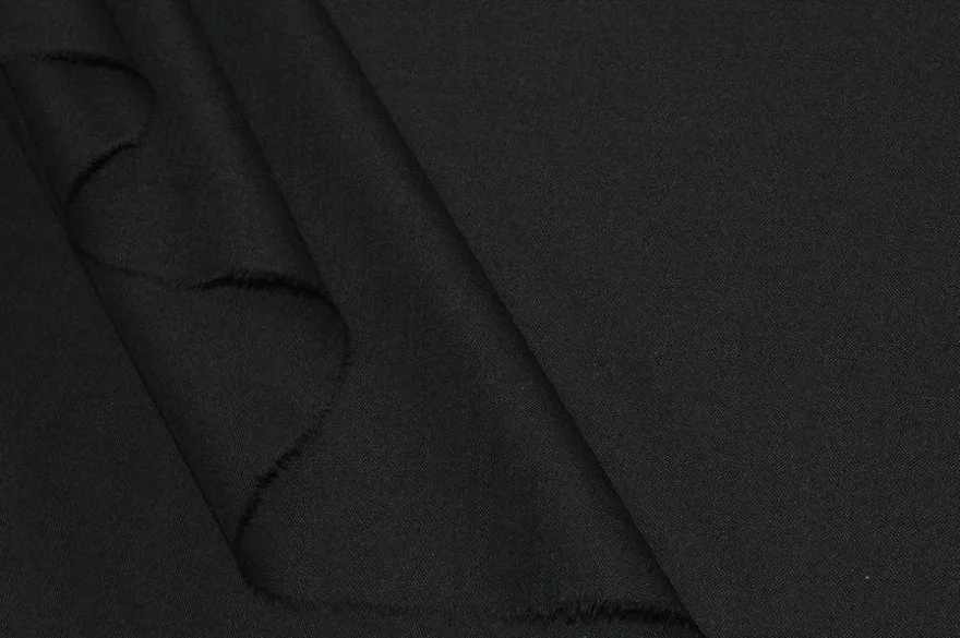 TESSUTO LANA STRETCH NERO
