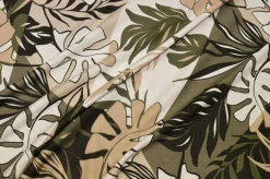 TESSUTO LINO E COTONE FANTASIA TROPICAL VERDE